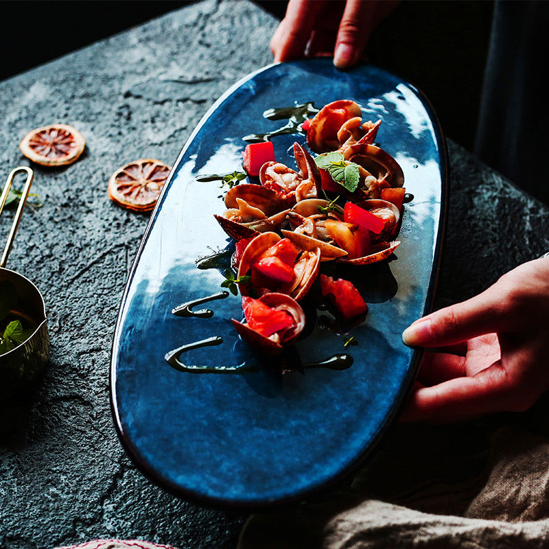 Prato de sushi e sashimi, prato para petiscos, prato raso