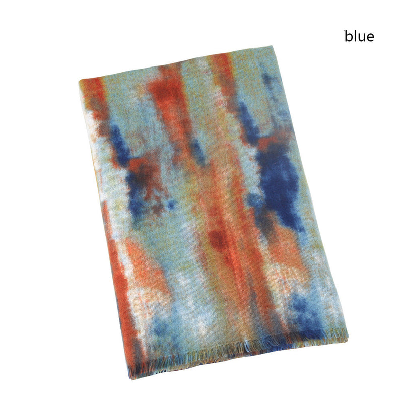 Graffiti print tassel scarf, view 5 - MRSLM