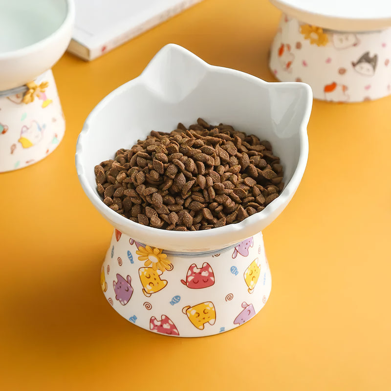 elevated ceramic cat bowl - MRSLM