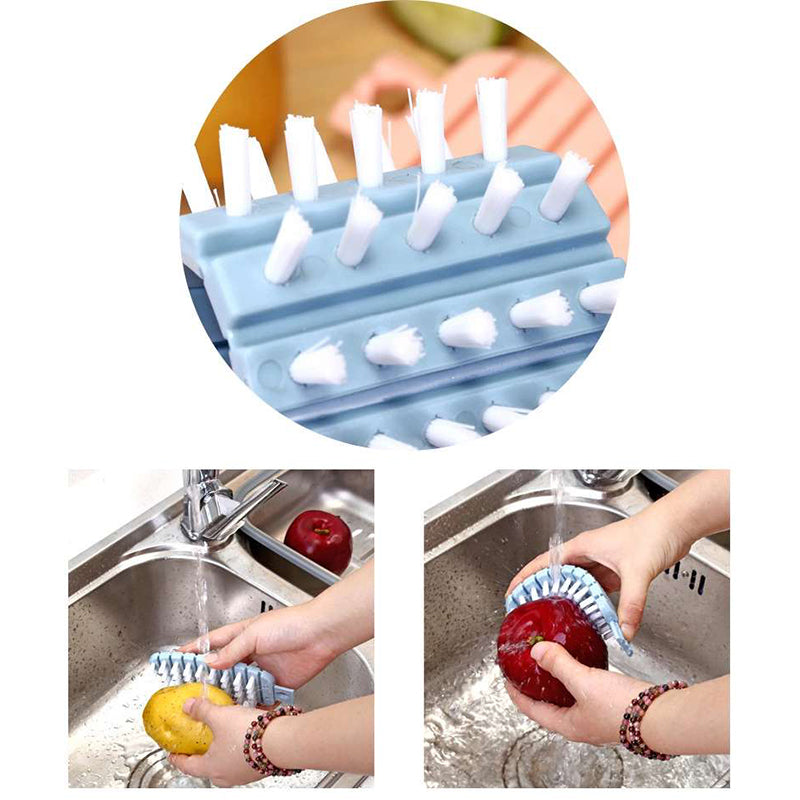 Multifunction Vegetable Fruit Cleaning Brush Flexible Potato Carrot Cucumber Cleaning Brush Kitchen Gadgets Cleaning Tools Accessories