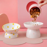 elevated ceramic pet bowl, view 12 - MRSLM