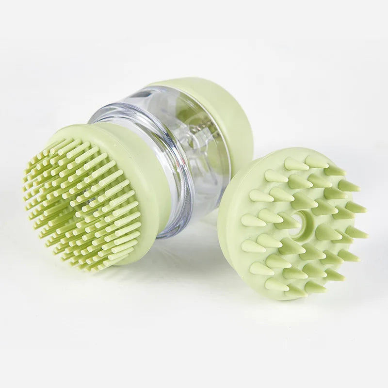 soft silicone pet bath brush, view 2 - MRSLM