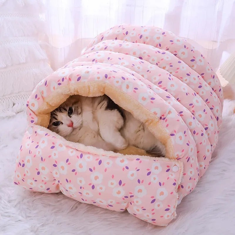 plush cat and puppy bed - MRSLM
