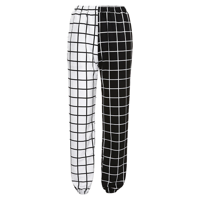 checkerboard high waist trousers, view 2 - MRSLM