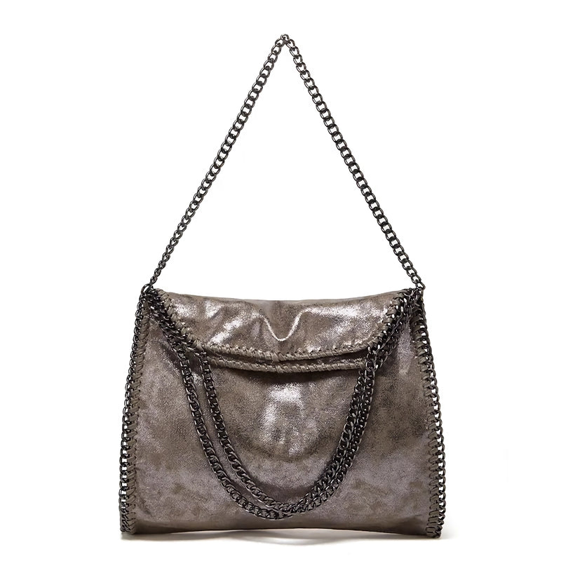 leather chain shoulder bag, view 15 - MRSLM