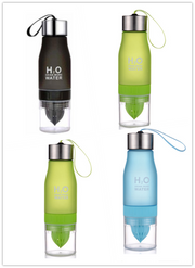 colorful frosted plastic water bottle, view 9 - MRSLM