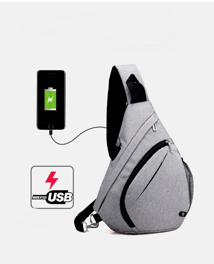 Nova Bolsa de Ombro Grande e Respirável com Carregamento USB