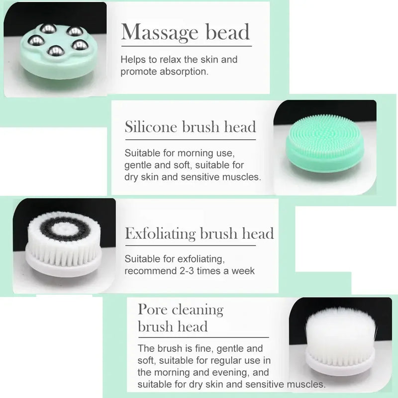 4-in-1 electric facial cleansing brush, view 9 - MRSLM