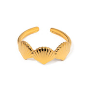 shell shaped opening ring, view 2 - MRSLM