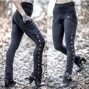 Rivet split pencil pants with pockets, view 2 - MRSLM