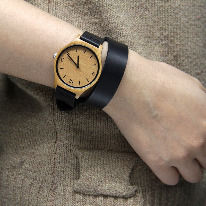 Natural Retro Bamboo Wooden Watch For Women