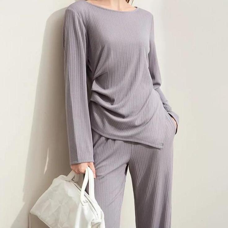 asymmetrical slit long-sleeve tee - MRSLM