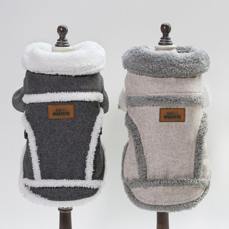 Warm winter dog jacket with fleece collar, view 4 - MRSLM