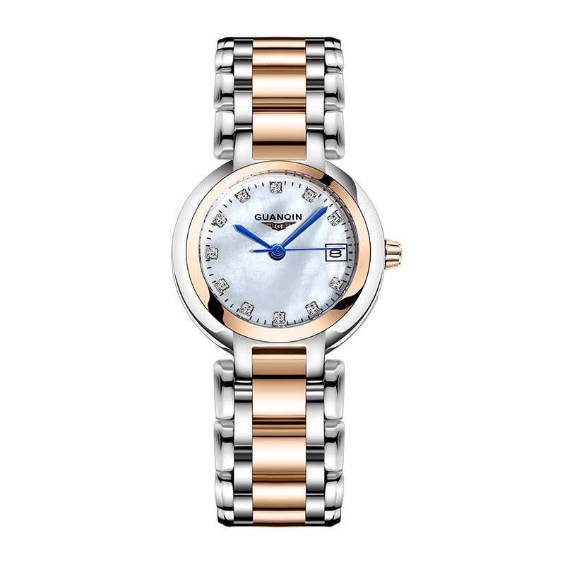 ladies compact steel band watch, view 7 - MRSLM