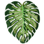 Monstera leaf tufted rug, view 3 - MRSLM