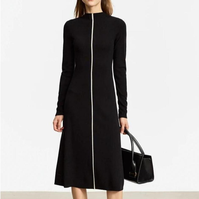 Elegantes A-Linien-Strickkleid für den Herbst