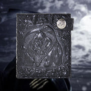 retro demon pattern men's wallet - MRSLM
