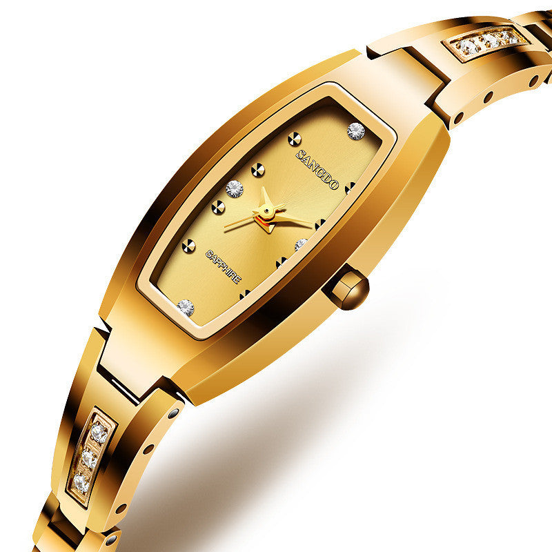 Tungsten Steel Waterproof Quartz Female Watch