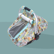 baby car seat cover with peep window, view 3 - MRSLM