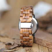 luminous wooden LED watch, view 3 - MRSLM
