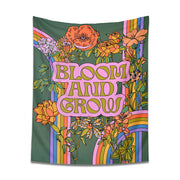 70s retro rainbow flower tapestry, view 2 - MRSLM