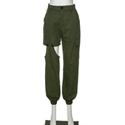 irregular stitching pocket harem pants, view 3 - MRSLM