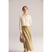Long sleeve silk blouse for women, view 26 - MRSLM