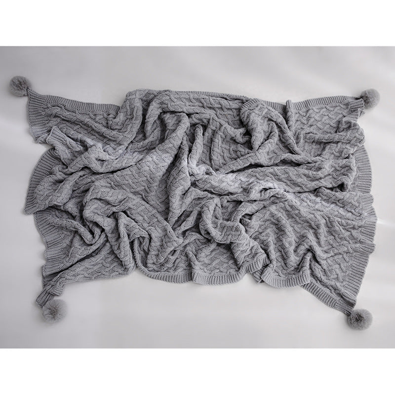 Soft Knit Throw Blanket and Pillow Cover