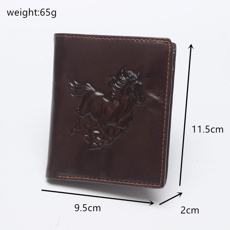 men's retro leather wallet, view 2 - MRSLM