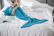 Knitted mermaid tail blanket, view 5 - MRSLM