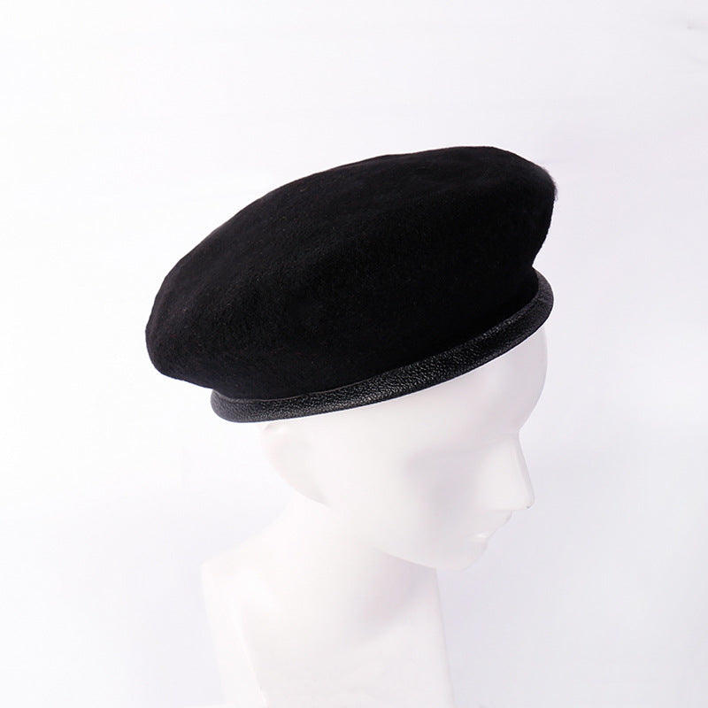 Classic wool beret painter hat, view 2 - MRSLM