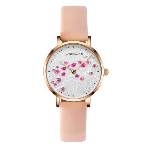 rose gold plum blossom ladies watch, view 6 - MRSLM