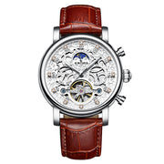 business leather mechanical watch, view 3 - MRSLM