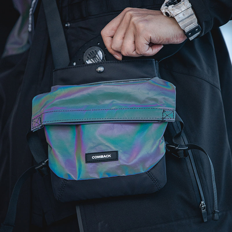 Trendy Brand Function Colorful Reflective Shoulder Bag Messenger Bag