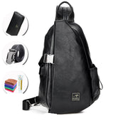 men's pu crossbody chest bag, view 2 - MRSLM