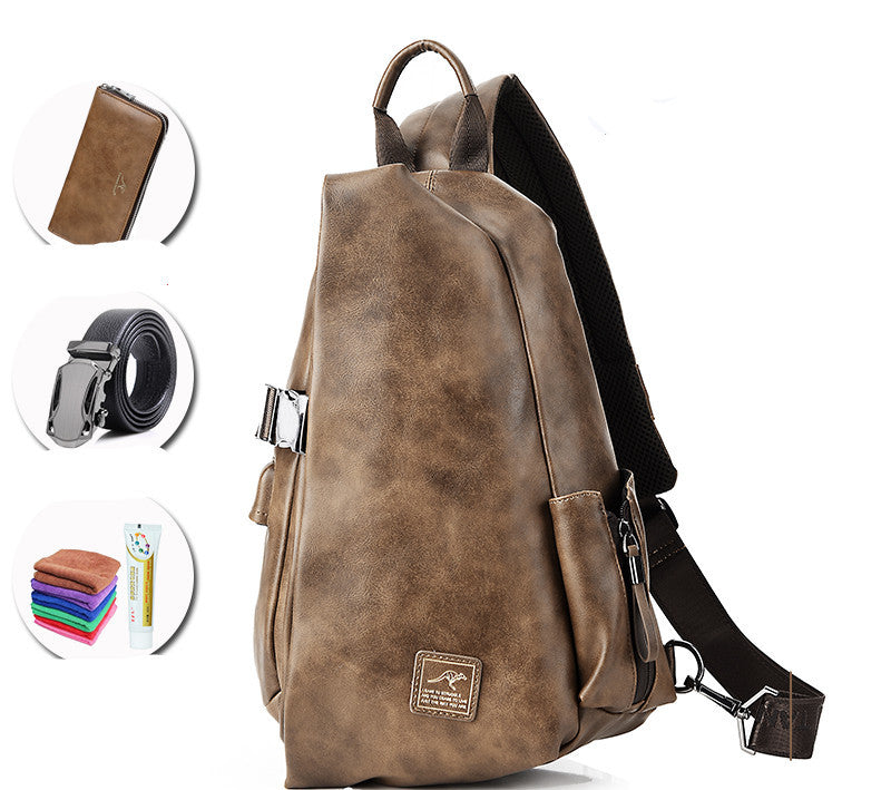 men's pu crossbody chest bag, view 9 - MRSLM