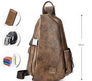 men's pu crossbody chest bag, view 14 - MRSLM