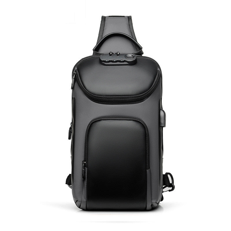 Men's chest bag with USB port, view 4 - MRSLM
