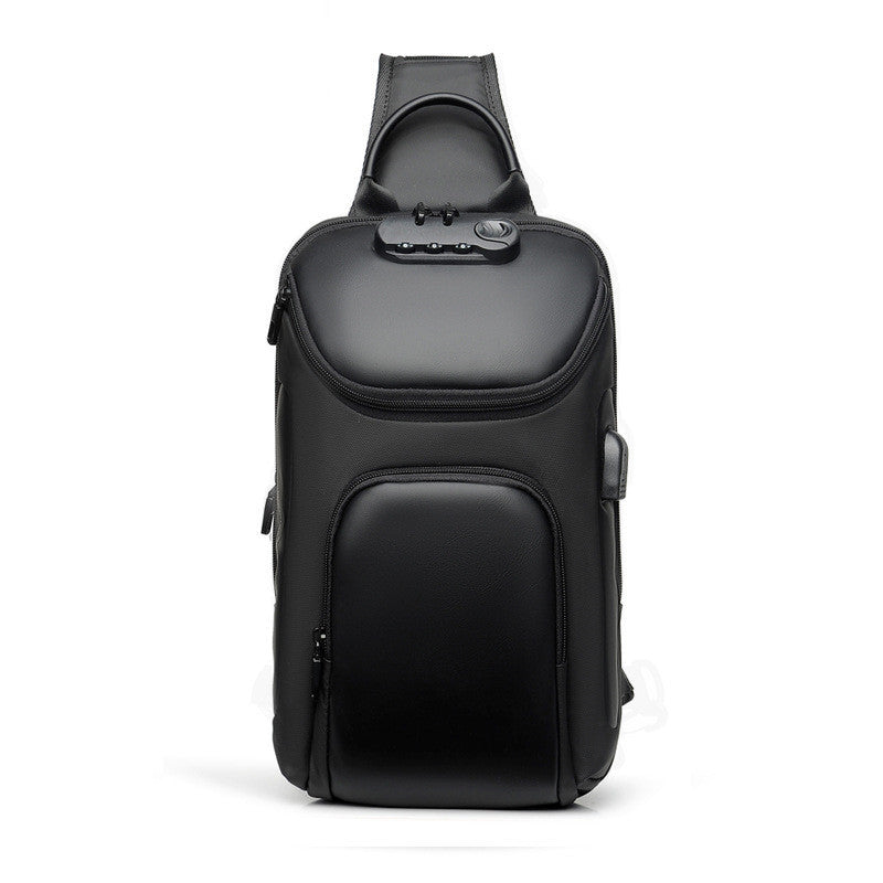 Men's chest bag with USB port, view 3 - MRSLM