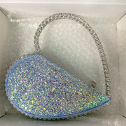 rhinestone heart clutch bag - MRSLM