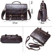 men's leather business briefcase, view 5 - MRSLM