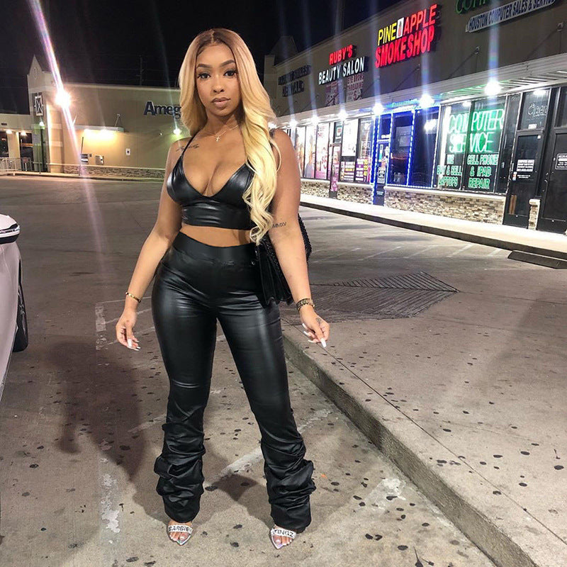 High-waisted casual stacked pants, view 2 - MRSLM