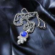 astronaut pendant necklace, view 3 - MRSLM