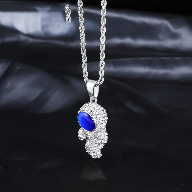 astronaut pendant necklace, view 4 - MRSLM