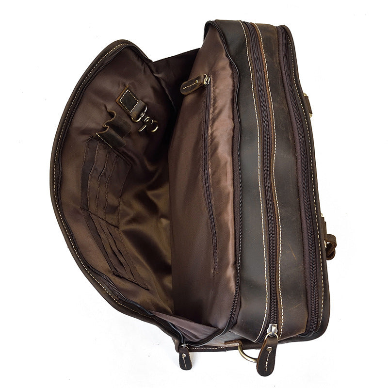 men's leather business handbag, view 3 - MRSLM