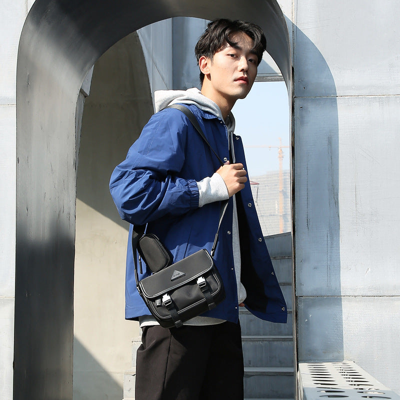 men's nylon messenger bag, view 4 - MRSLM