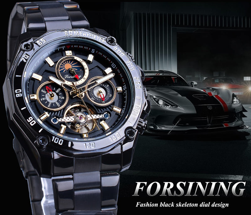 Tourbillon Multifunctional Waterproof Automatic Mechanical Watch