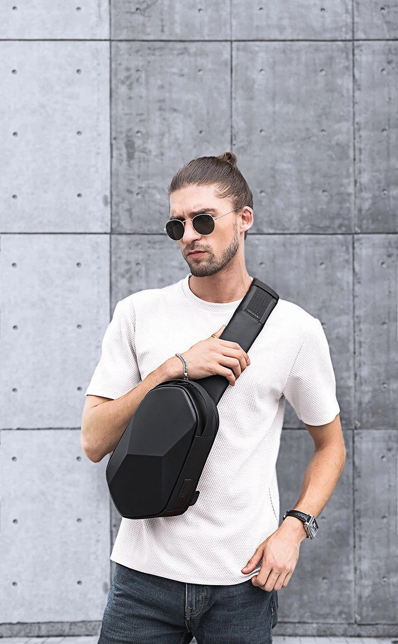 Men's Diamond-Shaped Mechanical Hard Shell Bag