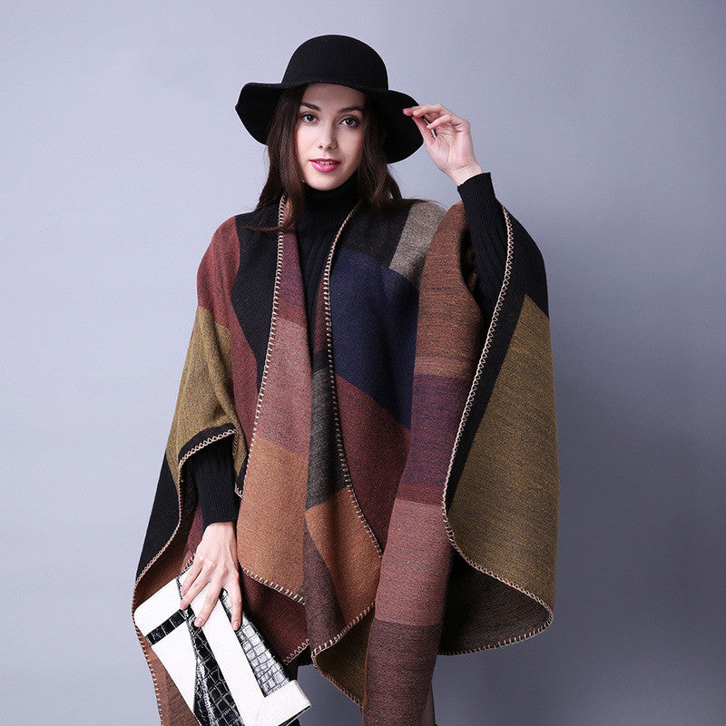 large plaid cashmere-look scarf, view 9 - MRSLM