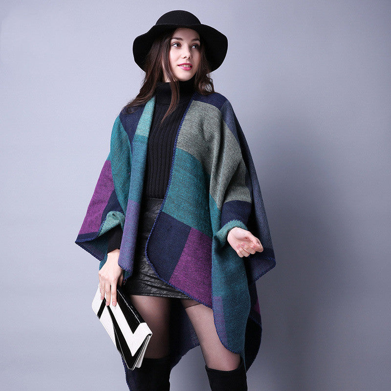 large plaid cashmere-look scarf, view 3 - MRSLM